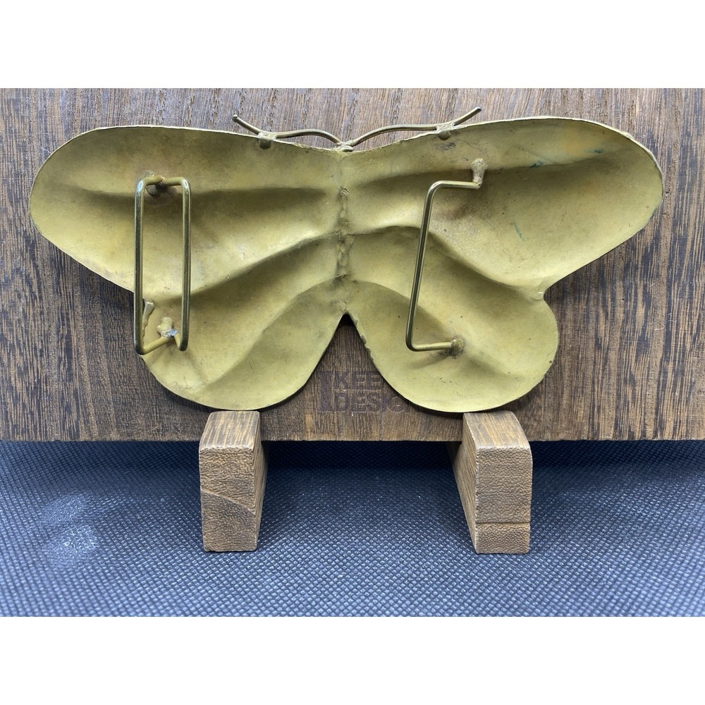 Brass Large Butterfly Scarf Clip-6 inches wide - Picture 2 of 3